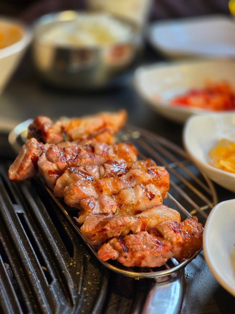 대전 송촌동 고기집, 강남 삼겹살 송촌점 구워줘서 편한 고기집