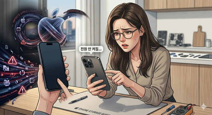  떨어뜨린 적도 없는데 아이폰 화면이 새까맣게 됐어요… 블랙아웃 원인 분석부터 무선 충전 해결법까지 엔지니어가 총정리 