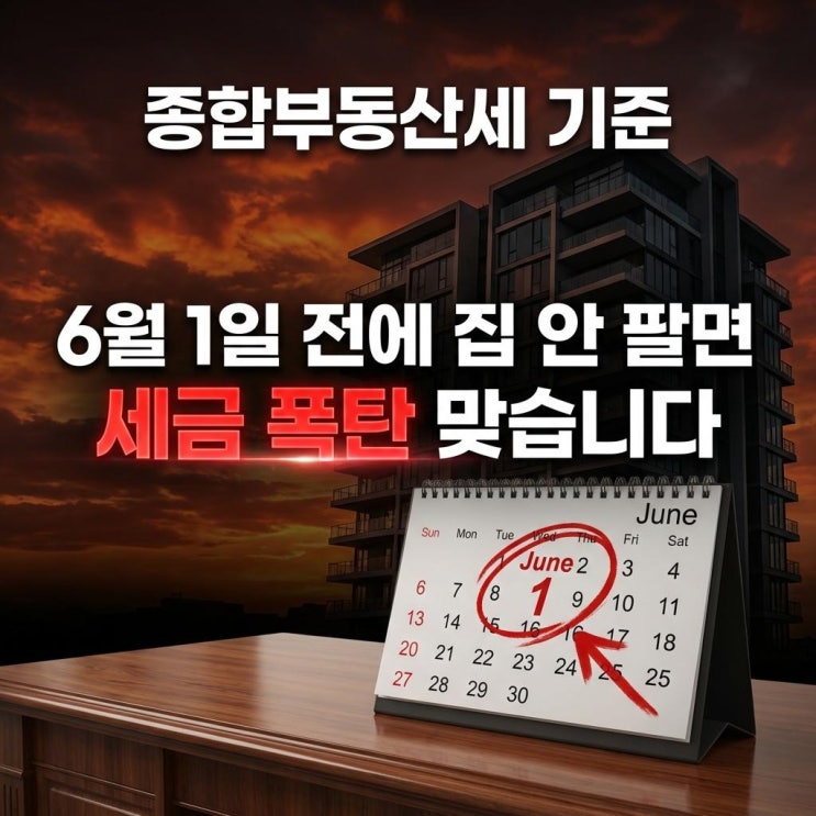  2026 종합부동산세 기준 9억 12억 6월 1일 전에 집 안 팔면 세금 폭탄 맞습니다