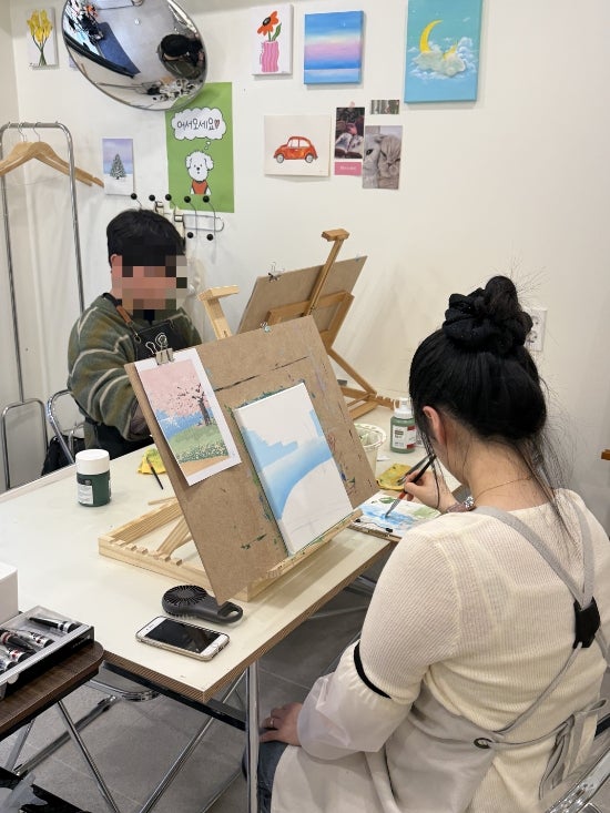 대구 이색 데이트 아크릴원데이클래스 대구그림공방 물감한스푼