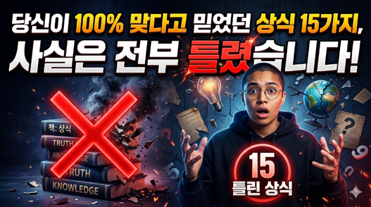  당신이 100% 맞다고 믿었던 상식 15가지, 사실은 전부 틀렸습니다