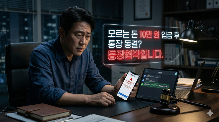  모르는 사람이 10만 원 보냈는데 통장이 묶였다면? (핑돈 통장협박 해제법)