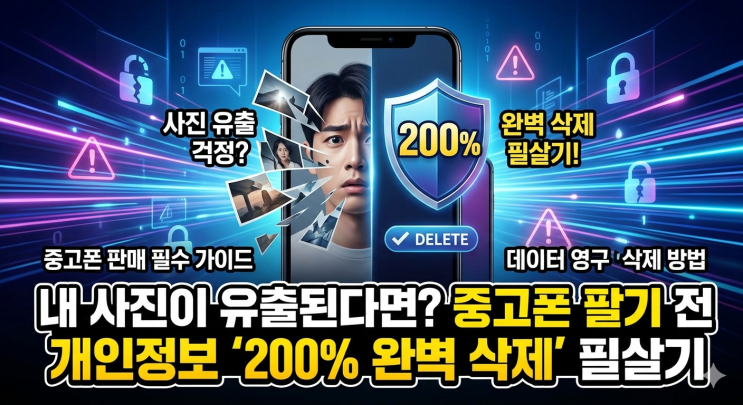  내 사진이 유출된다면? 중고폰 팔기 전 개인정보 '200% 완벽 삭제' 필살기