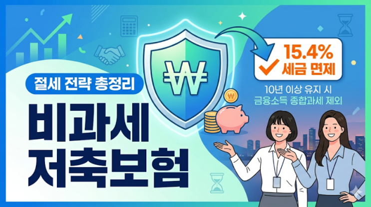  2026 비과세 저축보험 총정리: 이자소득세 15.4% 아끼는 절세 전략과 가입 조건