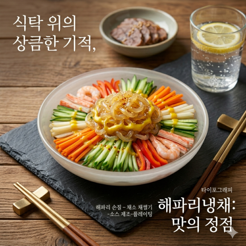 해파리냉채 황금레시피, 톡 쏘는 소스 비법과 해파리 손질법 완벽 정리