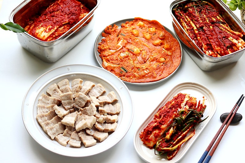 매운김치 대전 선화동 실비김치 실비파김치 수육과 김치전 만들기