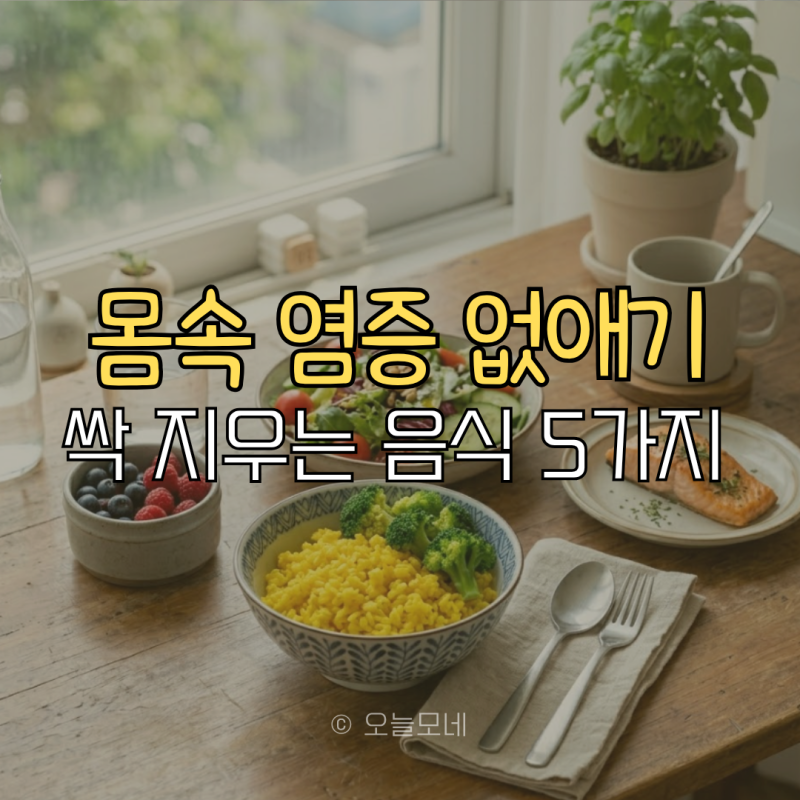 몸속 염증 없애기 방법! 제거에 좋은 음식 5가지와 식단 가이드