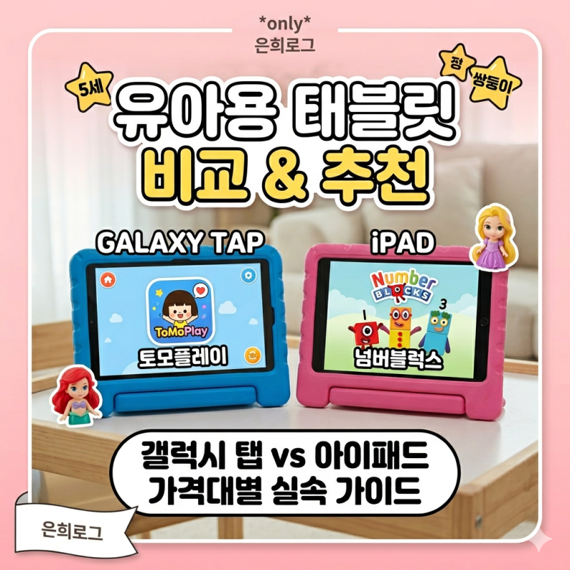 유아용 태블릿 모델별 비교 추천 리스트! 갤럭시 탭 A11 vs 아이패드 11세대 가격대별 실속 가....