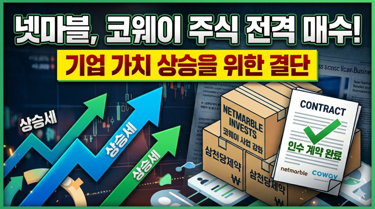  넷마블 코웨이 주식 매수, 지금 사도 될까? 투자 관점 분석