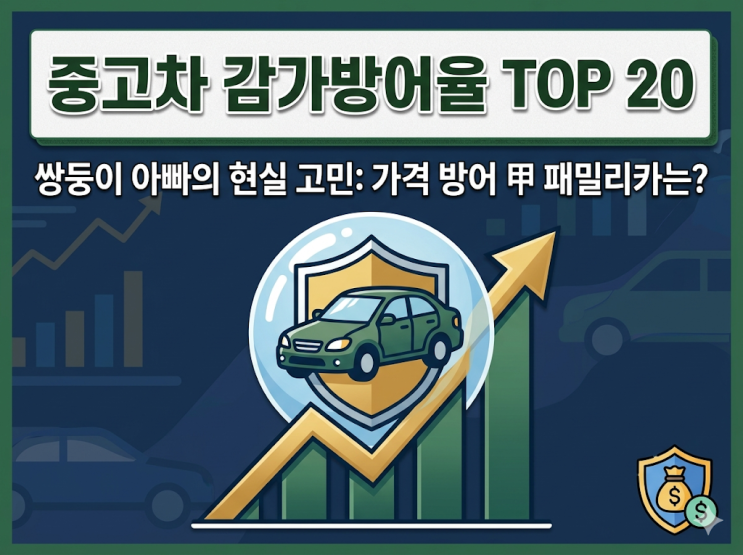  중고차 감가방어율 높은 차 TOP 20, 쌍둥이 아빠의 패밀리카 기변 현실 고민