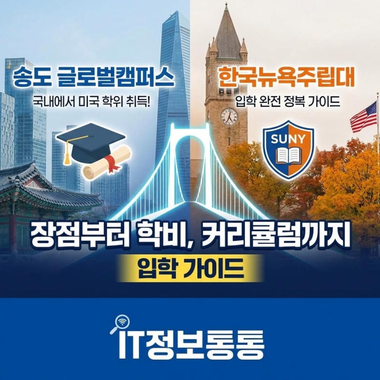 국내에서 취득하는 미국 명문대 학위! 송도 글로벌캠퍼스 한국뉴욕주립대 입학 가이드 및 장점 총정리