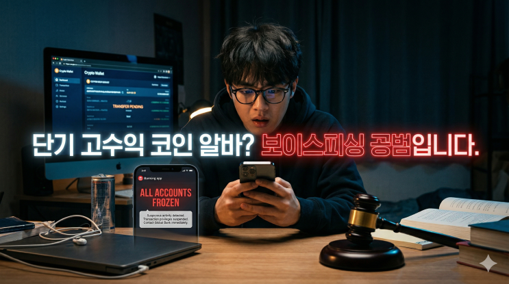  단순 코인 구매 대행 알바인 줄 알았는데 보이스피싱 인출책으로 잡혔다면?