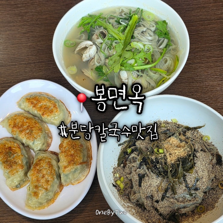  분당 서현 율동공원 주변 칼국수 맛집 봉면옥, 생들기름 칼국수와 물총 칼국수