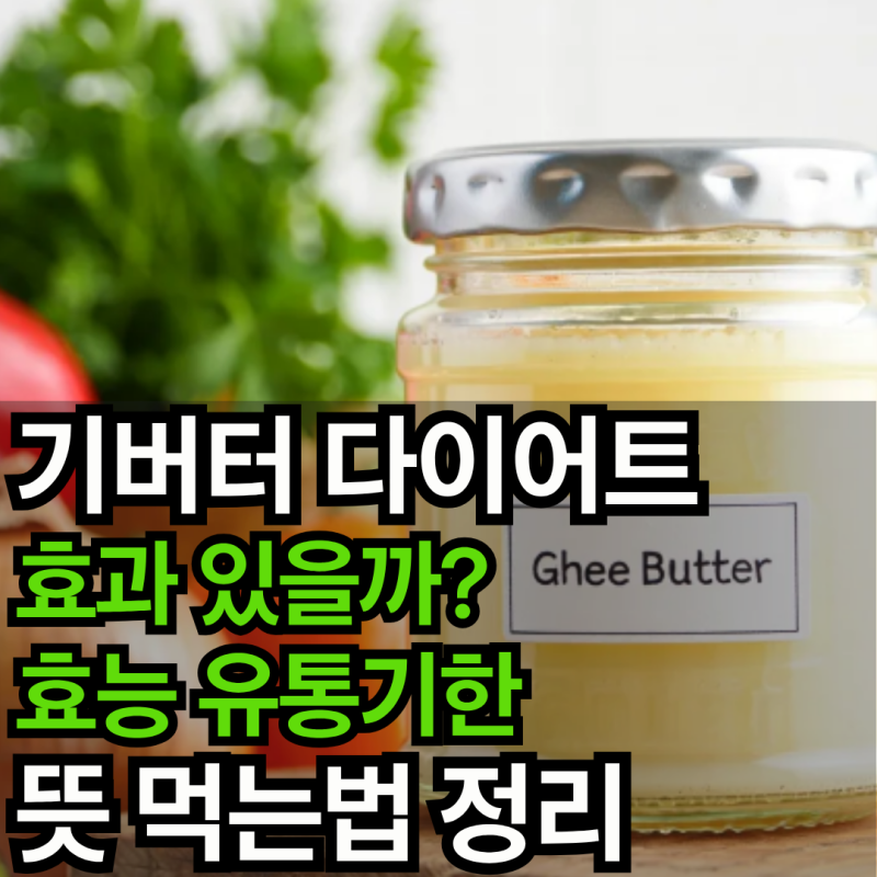 기버터 다이어트 효과 있을까? 효능 유통기한 뜻 먹는법 정리