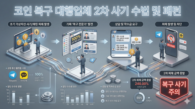  사기당한 코인 찾아준다던 화이트해커 대행업체? 2차 사기 피해 고소법