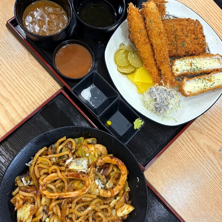  광주 동천동 맛집 바삭카츠 해물볶음우동과 특모듬세트 후기