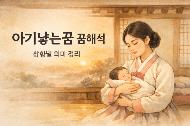 아기낳는꿈 꿈해몽, 새로운 시작을 뜻할까? 상황별 의미 정리