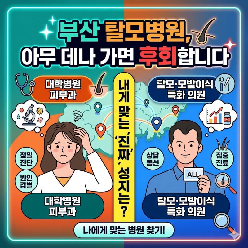 부산 탈모병원 추천 정리