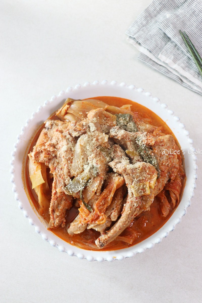 등갈비김치찜 레시피 저압냄비 써봤어요