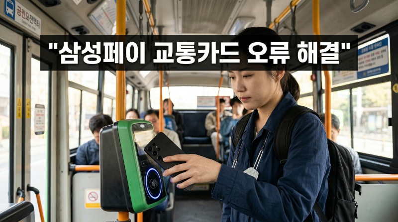 삼성페이 교통카드 오류,이 순서대로 하면 99% 해결돼요