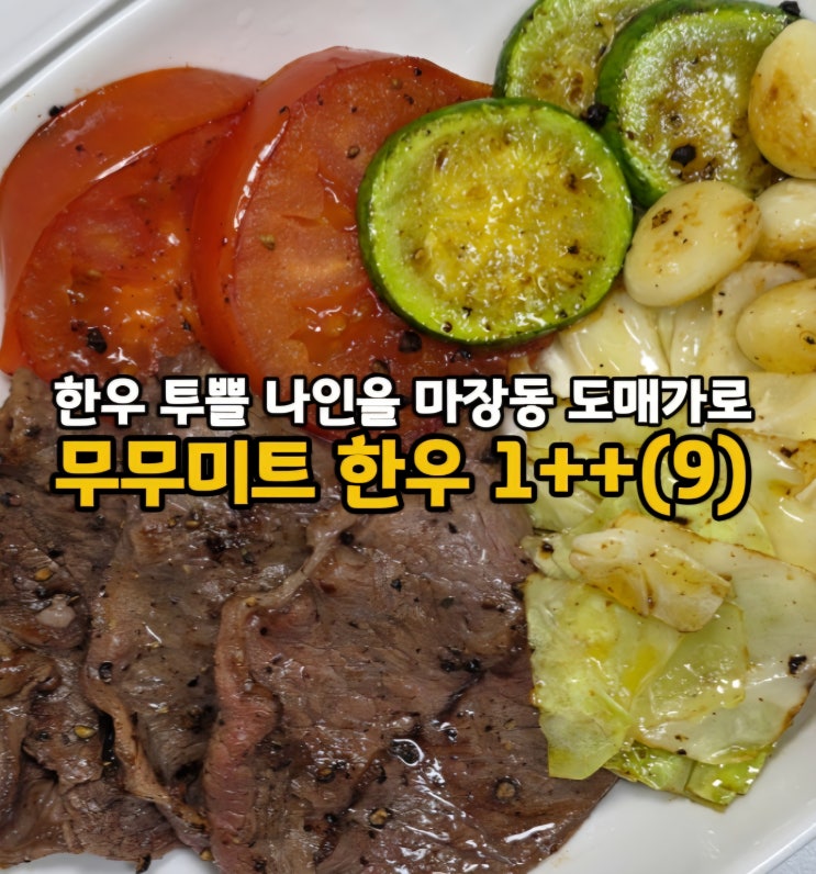  마장동 한우 도매가 구입 가능한 무무미트 투쁠 나인 한우 소고기(ft. 한우선물세트)