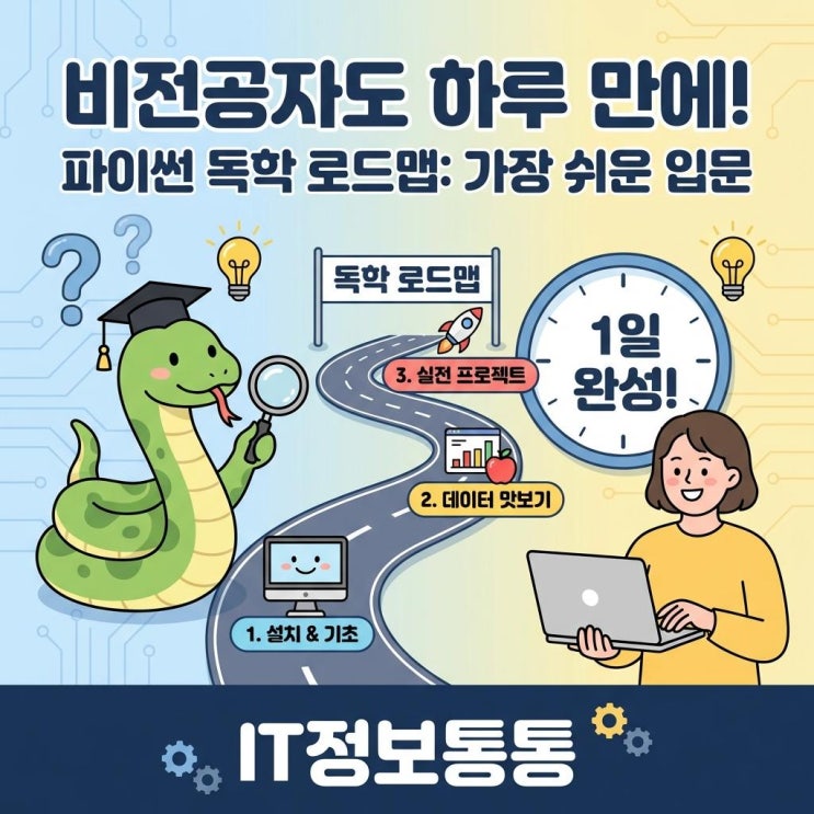  비전공자도 하루 만에 시작하는 파이썬 독학 로드맵: 코딩 입문부터 데이터 분석까지