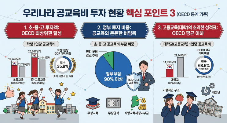  '초중고 과잉 vs 대학 빈곤' 대한민국 교육 예산의 기형적 구조 분석