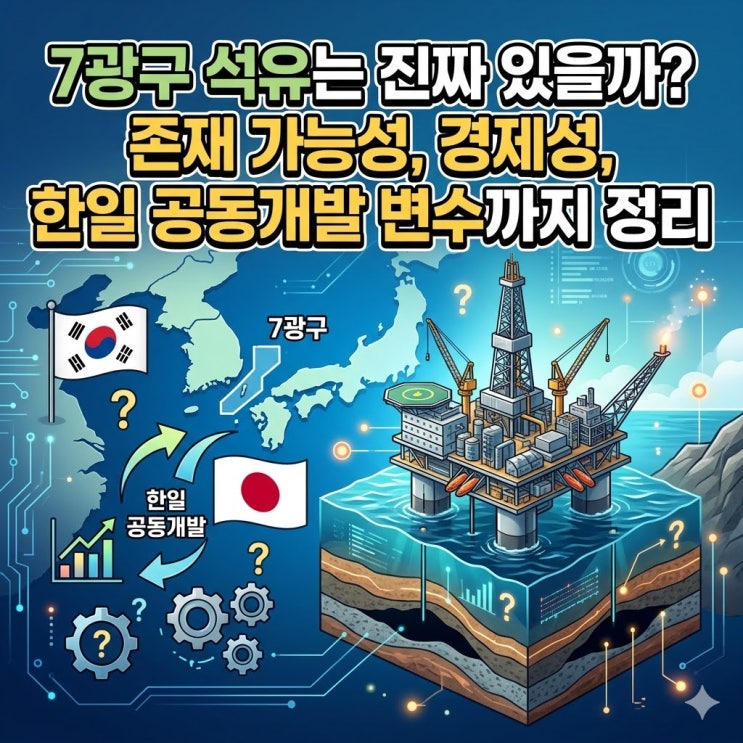  7광구 석유는 진짜 있을까? 존재 가능성, 경제성, 한일 공동개발 변수까지 정리