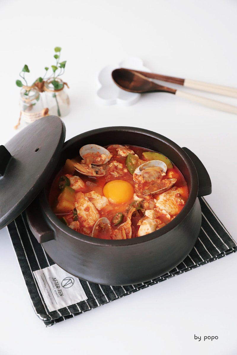 순두부찌개 레시피 바지락순두부찌개 끓이는법 순두부찌개양념 재료