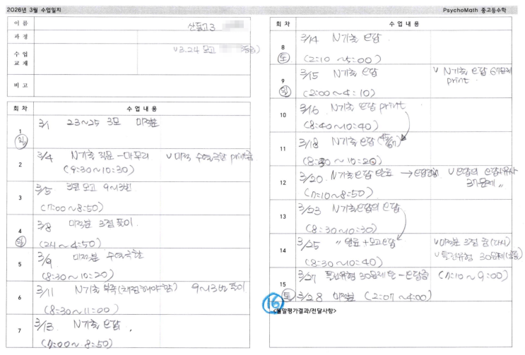  수업일지 작성 3년째