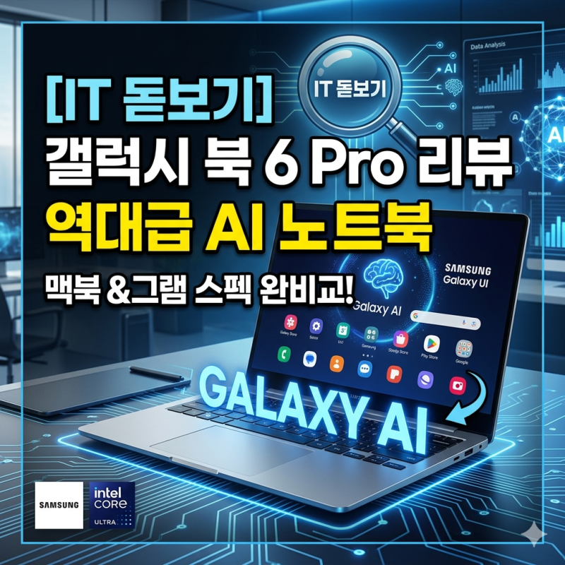 [IT 리뷰] 삼성 갤럭시 북6 Pro 리뷰: AI 칩 성능 분석 및 맥북 그램 스펙 비교