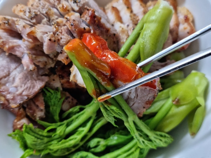 에어프라이어 통삼겹 구이 + 두릅 데치기 & 손질하는 방법