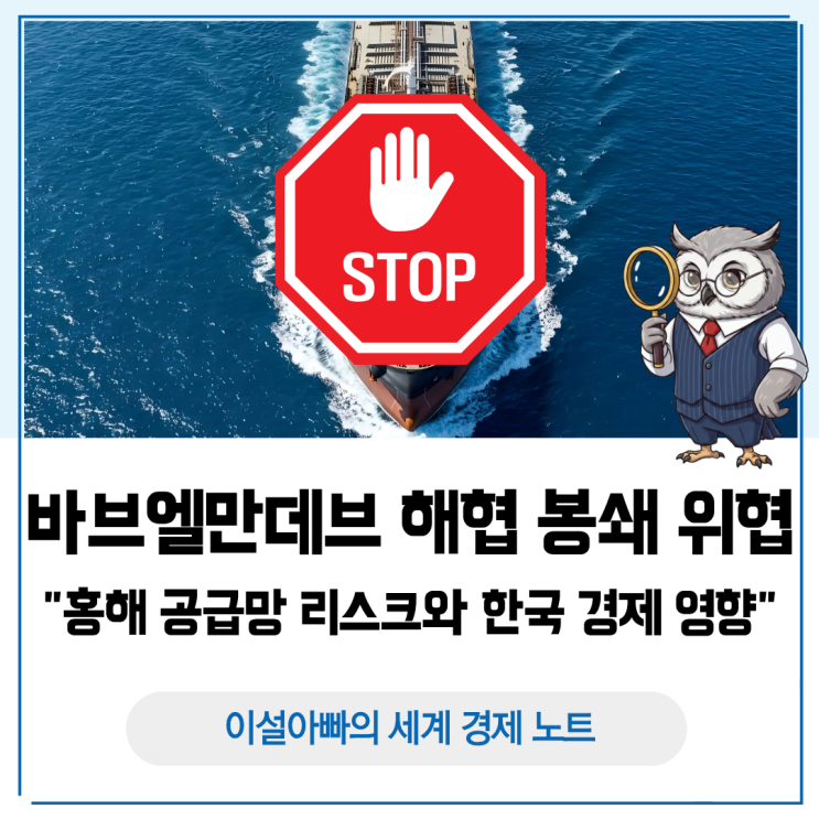  바브엘만데브(Bab al-Mandab) 해협 봉쇄 위협: 홍해 공급망 리스크와 한국 경제 영향