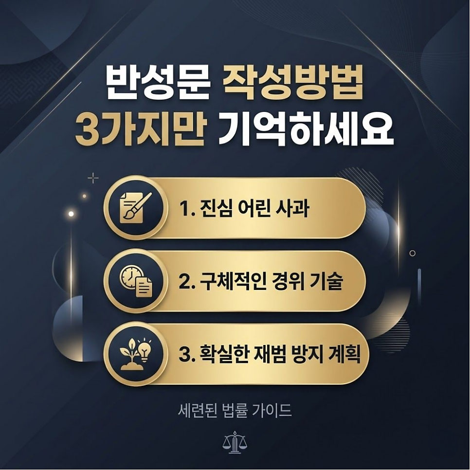 반성문 작성방법 3가지만 기억하세요