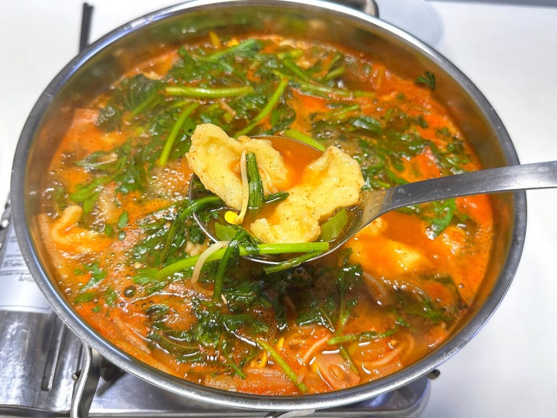 매운탕 수제비 반죽만들기 레시피 얼큰 도다리 서더리매운탕 끓이는법