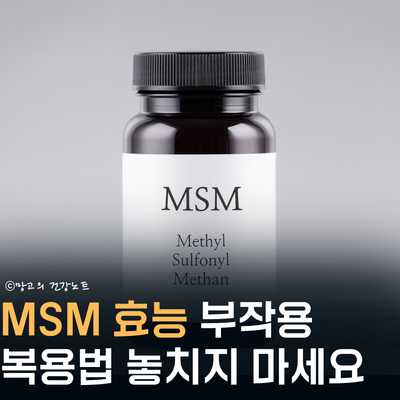 msm 식이유황 효능 효과 부작용 간수치? 효율적 복용법 놓치지 마세요
