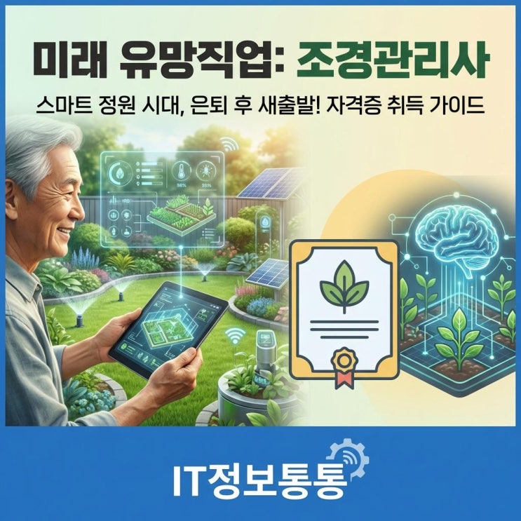  은퇴 후 재취업 유망 자격증, 조경관리사 취득 방법과 스마트 정원 관리의 미래 전망