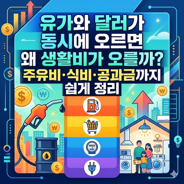  유가와 달러가 동시에 오르면 왜 생활비가 오를까? 주유비·식비·공과금까지 쉽게 정리