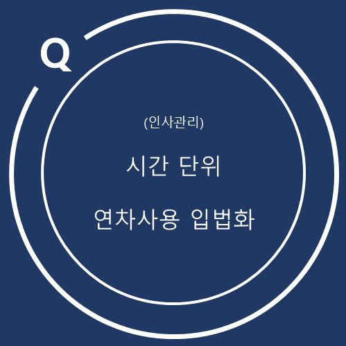 시간 단위 연차 사용 입법화와 문제점