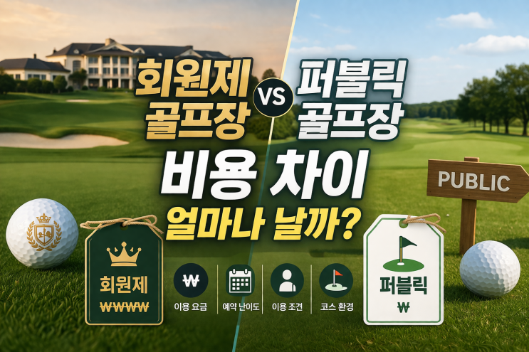  회원제 골프장과 퍼블릭 골프장, 비용 차이 얼마나 날까?