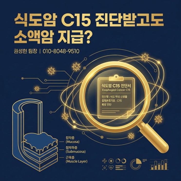  식도암 C15 진단서 코드가 암인데, 왜 소액암 진단비 지급할까?
