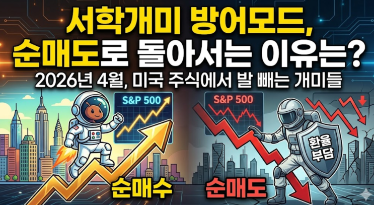  “서학개미 방어모드” 2026년 4월, 미국 주식 순매도로 돌아서는 이유는?