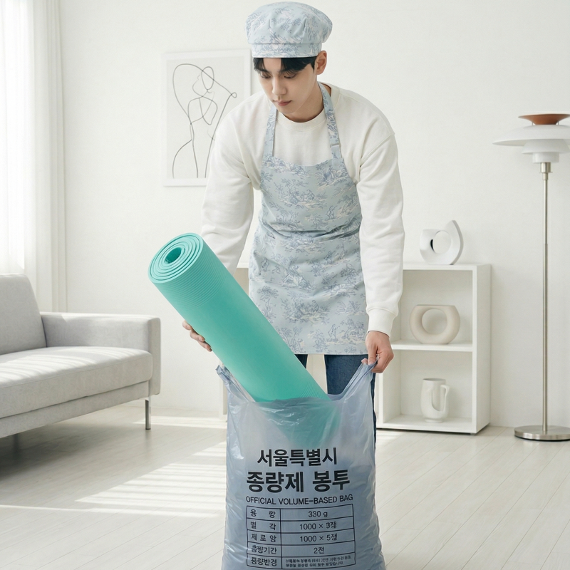 요가매트 버리는법 PVC TPE 재질별 분리배출과 일반쓰레기 판정 가이드