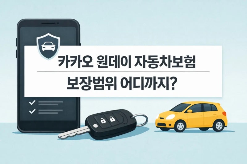 카카오 원데이 자동차보험 보장범위, 어디까지 되고 무엇이 빠질 수 있을까