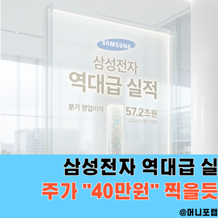  삼성전자 주가전망, 역대급 잠정실적 “40만원” 찍을듯