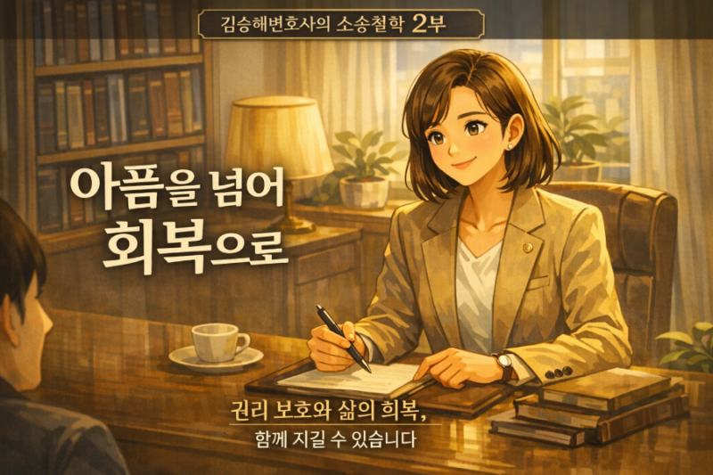 [김승혜변호사에게 소송이란?] 2부 "권리"와 "삶의 회복" 둘 다 지킬 수 있습니다.