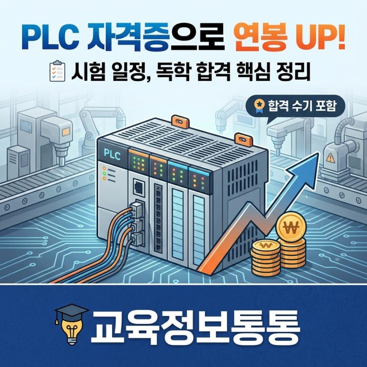  PLC자격증 취득으로 자동화 설비 분야 연봉 높이기! 2026년 시험 일정 및 독학 합격 수기 총정리