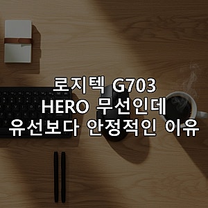 로지텍 G703 HERO 무선인데 유선보다 안정적인 이유