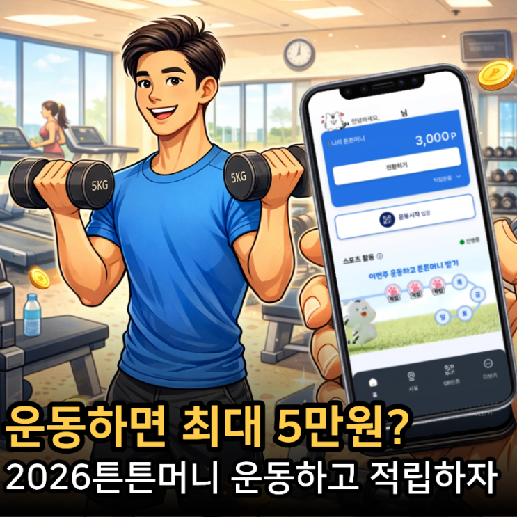  운동만 해도 최대 5만원? 2026튼튼머니 지금 안하면 손해일까