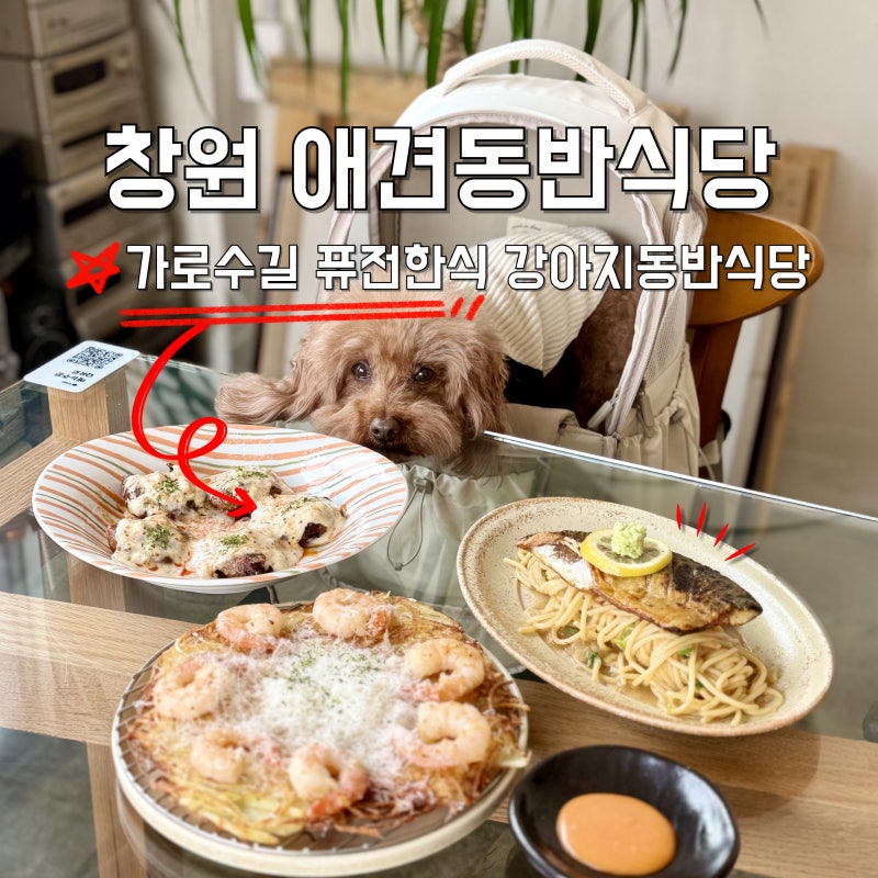 창원 가로수길 애견동반식당 고포리 퓨전한식 강아지동반식당